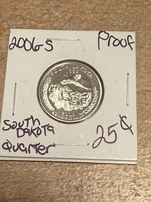 WN123 - 2006-S 25C South Dakota (Proof) 50 States Quarter
