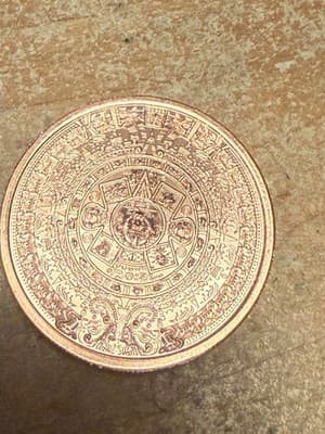 WN3 - 1 oz Aztec Calendar Copper Round .999 Fine Copper Bullion 1 AVDP Ounce - Thumbnail 2