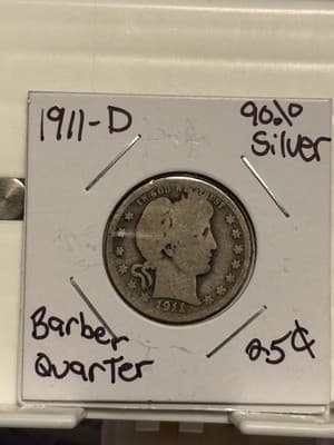 WN165 - 1911-D Barber Quarter * 90% Silver * - Image 1