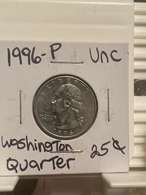 WN94 - 1996-P 25C Washington Quarter - Image 1