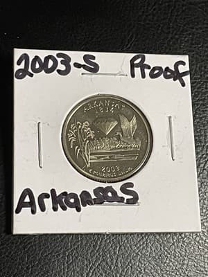 WN114 - 2003-S PROOF ARKANSAS STATE QUARTER - Image 1