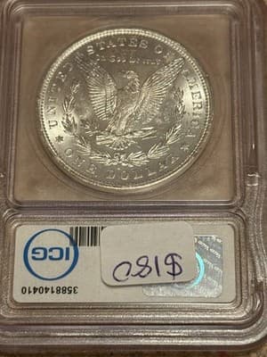 WN7 - 1881 O Morgan Silver Dollar ICG MS64 - Thumbnail 2
