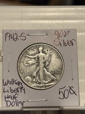 WN6 - 1942-S 50C Walking Liberty Half Dollar (90% Silver) - Image 1