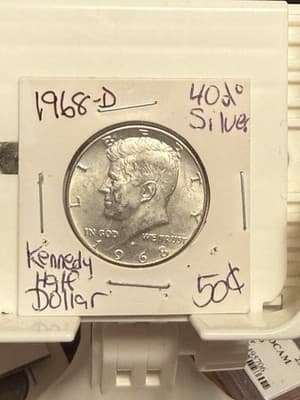 WN43 - 1968-D Kennedy Half Dollar Uncirculated (40% Silver) - Image 1