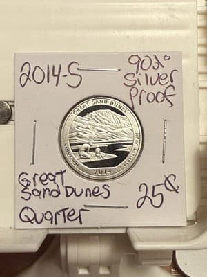 WN37 - 2014 S Great Sand Dunes Quarter Proof (90% Silver)