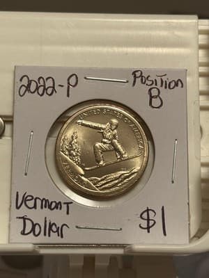 WN49 - 2022-P Vermont Dollar Uncirculated (Position B)