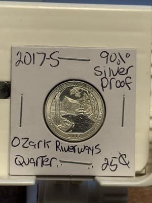 WN42 - 2017-S Ozark Riverways Quarter Proof (90% Silver)