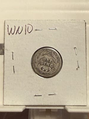 WN10 - 1916 Barber Dime (90% Silver) - Thumbnail 2