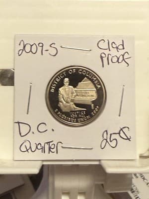 WN54 - 2009-S Washington D.C Quarter Clad Proof - Image 1
