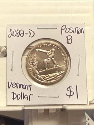 WN11 - 2022 D Vermont Innovation Dollar Uncirculated (Position B)