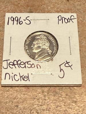 WN72 - 1996-S 5C (Proof) Jefferson Nickel