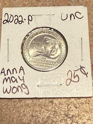 WN89 - 2022-P Anna May Wong Washington Quarter From US Mint Set