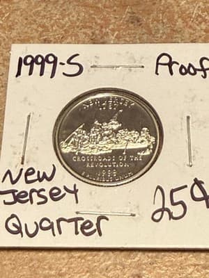 WN99 - 1999 S NEW JERSEY *CLAD PROOF* STATE QUARTER