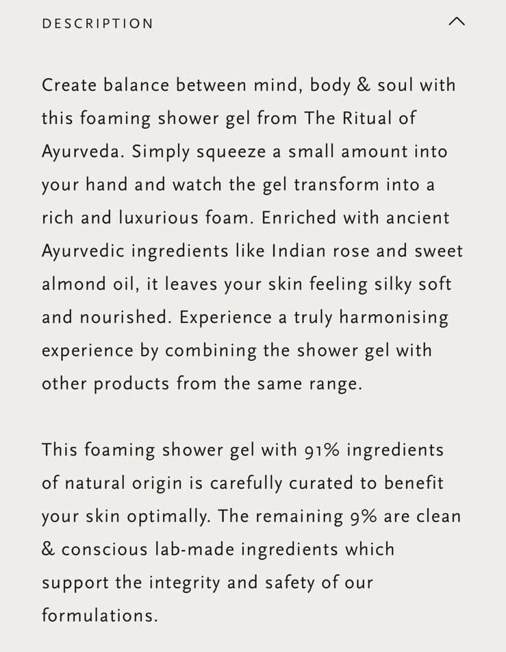 Rituals the Ritual of Ayurveda Harmonizing Foaming Shower Gel 1.6oz Travel Size - Thumbnail 2