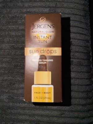 Jergens Natural Glow Instant Sun Drops Sunless Tanning for Face & Body 1oz - Image 1