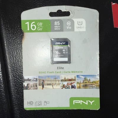 PNY Elite SDXC Flash Card Elite 16GB SD Card NEW - Image 1