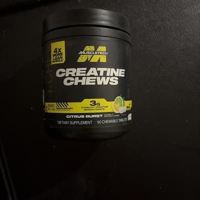 Creatine Chews, Citrus Burst, 90 Chewable Tablets (1 g per Tablet) - Image 1