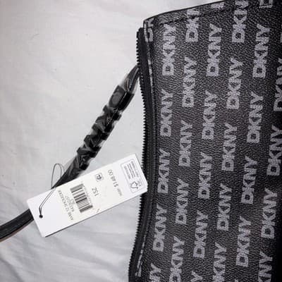 DKNY Avril Shoulder Bag Black/Light Gray Small - Image 1