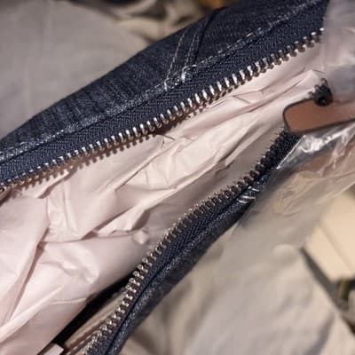 TRUE RELIGION Denim Blue Horseshoe Hobo Shoulder Bag Purse TNFB0224 NEW - Thumbnail 3