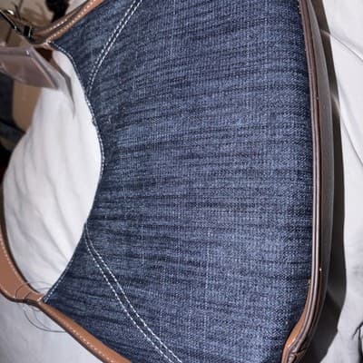 TRUE RELIGION Denim Blue Horseshoe Hobo Shoulder Bag Purse TNFB0224 NEW - Thumbnail 2