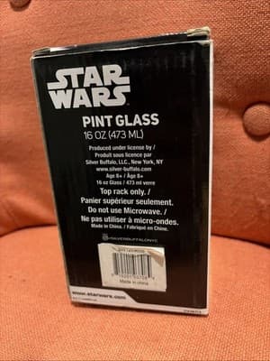 Disney Star Wars Don't Mess With A Princess 16oz Pint Glass Great Condition - Thumbnail 3