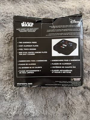 Star Wars Grilled Cheese Sandwich Maker w/ Death Star + Darth Vader Designs - Thumbnail 2