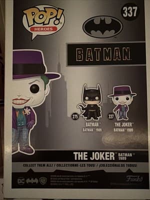 Funko POP Batman The Joker #337 Vinyl Figure 1989 Gamestop Exclusive New - Thumbnail 2