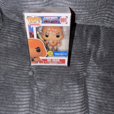 Funko POP! MOTU He-Man Glow in the Dark #991 Walmart Exclusive - Image 1