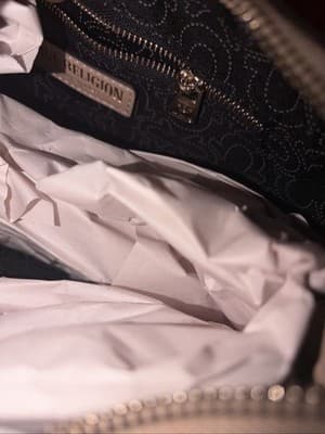 New True Religion Women's Mini Flap Crossbody Tan Bag Purse Y2K Style - Thumbnail 3