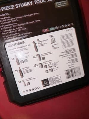 Husky 1/4 in. and 3/8 in. Stubby Ratchet and Socket Set (46-Piece) MISSING - Thumbnail 2