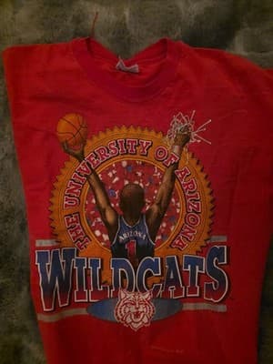 Vintage 90s Arizona-Wildcats Basketball Shirt Large - Image 1
