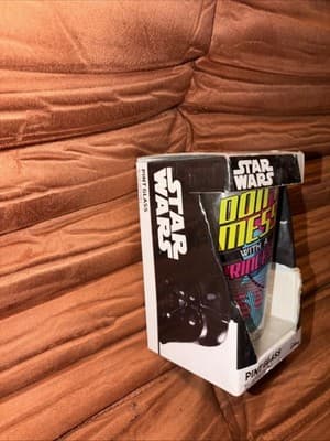 Disney Star Wars Don't Mess With A Princess 16oz Pint Glass Great Condition - Thumbnail 2