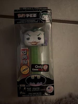 Funko Pop! PEZ DC Super Heroes Gamer Joker Chase GameStop Exclusive GITD - Image 1