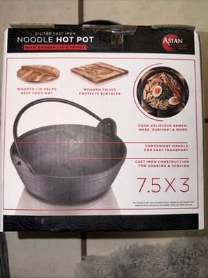 Parini 2-Liter Cast Iron Noodle Hot Pot – New in Box