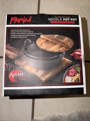 Parini 2-Liter Cast Iron Noodle Hot Pot – New in Box - Thumbnail 2