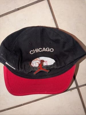 Vintage NIKE Michael Jordan Restaurant Chicago Jumpman Snapback Hat Cat NEW TAGS - Thumbnail 3