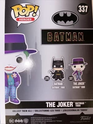 Funko POP Batman The Joker #337 Vinyl Figure 1989 Gamestop Exclusive New - Thumbnail 2