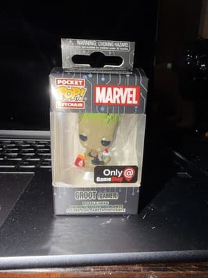 Funko Pop! Keychain: Groot (Gamer) (Chase) (GameStop) Vinyl Figure - Thumbnail 2