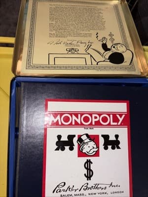 Monopoly Commemorative Edition Board Game 1935 In Tin Box Parker Brothers - Thumbnail 2