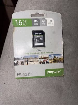 NEW SEALED PNY Elite SDXC Flash Card Elite 16GB UHS-1 - Image 1