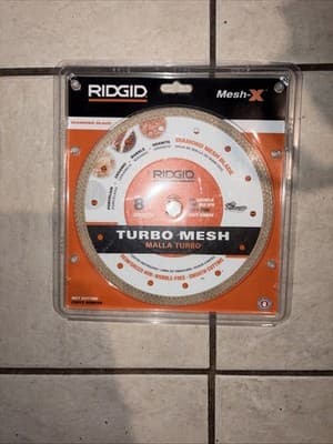 RIDGID 8 in. Continuous Mesh Rim Diamond Blade for Porcelain & Stone (HD-CM80P) - Image 1