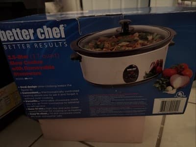 Better Chef IM-454 Stainless Steel 3.7 Qt. 3.5L Slow Cooker - Image 1