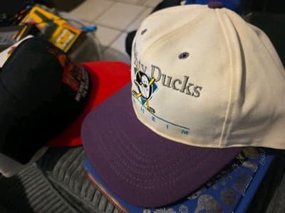 Vintage Rare Apex One Anaheim Mighty Ducks Snapback Hat Cap NHL Hockey - Image 1