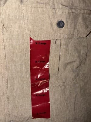 Zeroxposur Men’s Performance Shirt Beige Shortsleeve Button Down Size XL Tech - Thumbnail 3