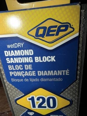 QEP Diamond Sanding Block 120 Medium Grit Flexible Lightweight Foam Gray - Image 1