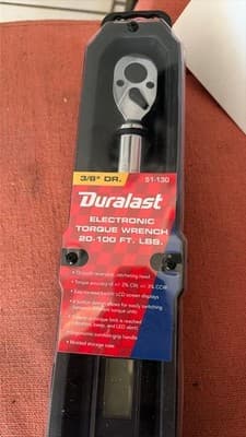Duralast 3/8in Drive Electronic Torque Wrench 5-100 ft-lbs - Thumbnail 3