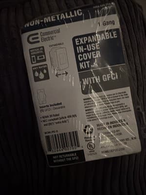 Commercial electric WCWL1PG-D 1-Gang Weatherproof Receptacle Cover and GFCI - Thumbnail 2