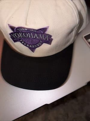 Vtg 1980s YOKOHAMA Tech Snap back HAT K-Brand Products Vintage - Image 1