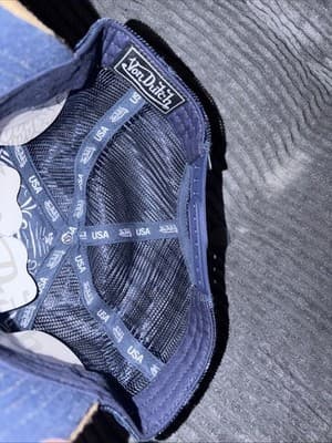 Von Dutch Unisex Adult Denim Hat, One Size - Blue - Thumbnail 5