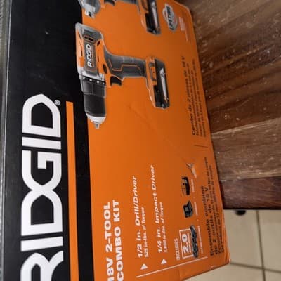 RIDGID 18V Cordless 2-Tool Combo Kit with Drill/Driver, Impact Driver, (2) 2.0 - Thumbnail 2